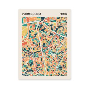 Plattegrond poster Licht Purmerend mozaiek stl 01 mockup poster schaduw 06 | Funky Fellow
