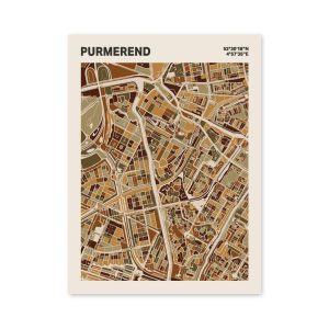 Plattegrond poster Licht Purmerend mozaiek stl 03 mockup poster schaduw 06 | Funky Fellow