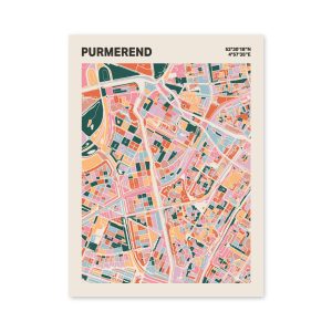 Plattegrond poster Licht Purmerend mozaiek stl 04 mockup poster schaduw 06 | Funky Fellow