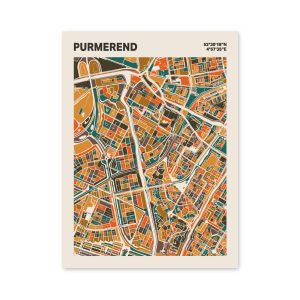 Plattegrond poster Licht Purmerend mozaiek stl 06 mockup poster schaduw 06 | Funky Fellow