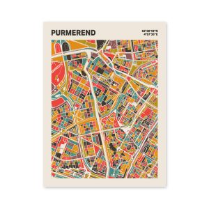 Plattegrond poster Licht Purmerend mozaiek stl 07 mockup poster schaduw 06 | Funky Fellow