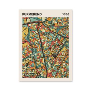 Plattegrond poster Licht Purmerend mozaiek stl 08 mockup poster schaduw 06 | Funky Fellow