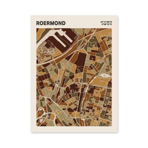 Plattegrond poster Licht Roermond mozaiek stl 03 mockup poster schaduw 06 | Funky Fellow