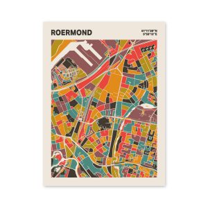Plattegrond poster Licht Roermond mozaiek stl 07 mockup poster schaduw 06 | Funky Fellow