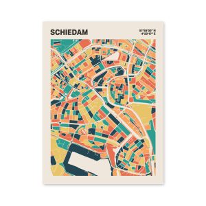Plattegrond poster Licht Schiedam mozaiek stl 01 mockup poster schaduw 06 | Funky Fellow