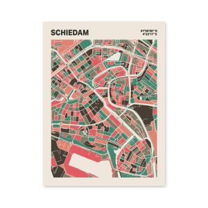 Plattegrond poster Licht Schiedam mozaiek stl 02 mockup poster schaduw 06 | Funky Fellow