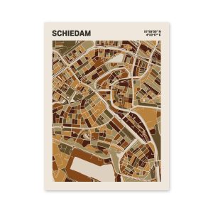 Plattegrond poster Licht Schiedam mozaiek stl 03 mockup poster schaduw 06 | Funky Fellow
