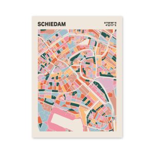 Plattegrond poster Licht Schiedam mozaiek stl 04 mockup poster schaduw 06 | Funky Fellow