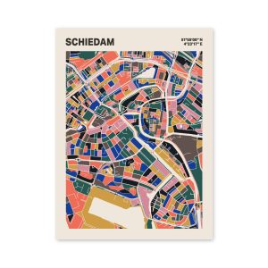 Plattegrond poster Licht Schiedam mozaiek stl 05 mockup poster schaduw 06 | Funky Fellow