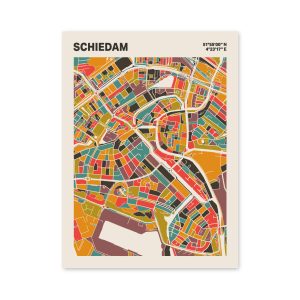 Plattegrond poster Licht Schiedam mozaiek stl 07 mockup poster schaduw 06 | Funky Fellow