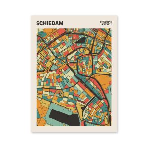 Plattegrond poster Licht Schiedam mozaiek stl 08 mockup poster schaduw 06 | Funky Fellow
