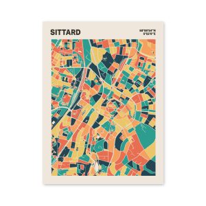 Plattegrond poster Licht Sittard mozaiek stl 01 mockup poster schaduw 06 | Funky Fellow