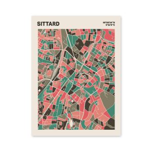 Plattegrond poster Licht Sittard mozaiek stl 02 mockup poster schaduw 06 | Funky Fellow