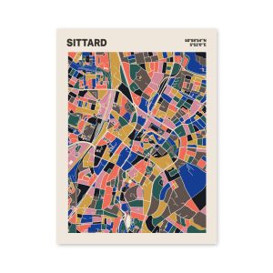 Plattegrond poster Licht Sittard mozaiek stl 05 mockup poster schaduw 06 | Funky Fellow