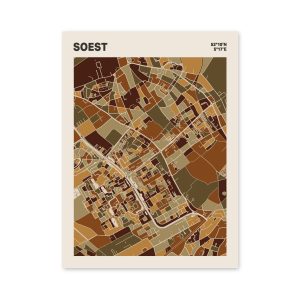 Plattegrond poster Licht Soest mozaiek stl 03 mockup poster schaduw 06 | Funky Fellow