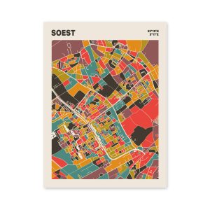 Plattegrond poster Licht Soest mozaiek stl 07 mockup poster schaduw 06 | Funky Fellow