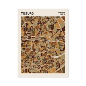 Plattegrond poster Licht Tilburg mozaiek stl 03 mockup poster schaduw 06 | Funky Fellow