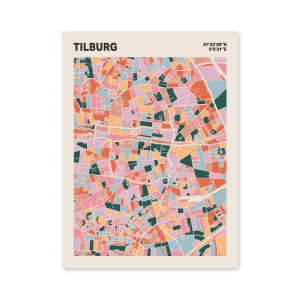 Plattegrond poster Licht Tilburg mozaiek stl 04 mockup poster schaduw 06 | Funky Fellow