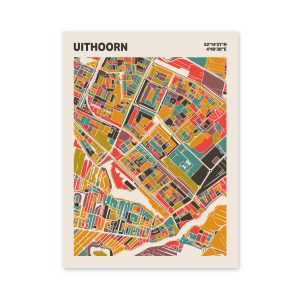 Plattegrond poster Licht Uithoorn mozaiek stl 07 mockup poster schaduw 06 | Funky Fellow