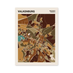 Plattegrond poster Licht Valkenburg mozaiek stl 03 mockup poster schaduw 06 | Funky Fellow