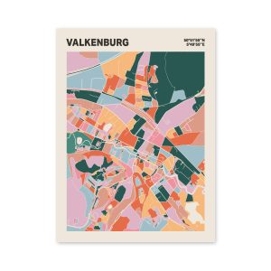 Plattegrond poster Licht Valkenburg mozaiek stl 04 mockup poster schaduw 06 | Funky Fellow