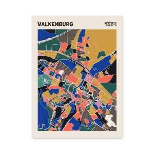Plattegrond poster Licht Valkenburg mozaiek stl 05 mockup poster schaduw 06 | Funky Fellow