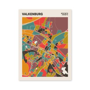Plattegrond poster Licht Valkenburg mozaiek stl 07 mockup poster schaduw 06 | Funky Fellow