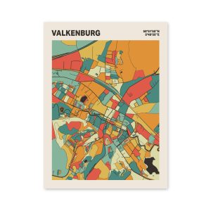 Plattegrond poster Licht Valkenburg mozaiek stl 08 mockup poster schaduw 06 | Funky Fellow