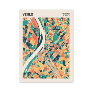 Plattegrond poster Licht Venlo mozaiek stl 01 mockup poster schaduw 06 | Funky Fellow