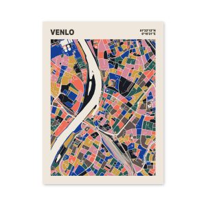 Plattegrond poster Licht Venlo mozaiek stl 05 mockup poster schaduw 06 | Funky Fellow