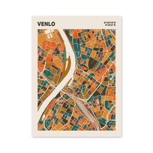Plattegrond poster Licht Venlo mozaiek stl 06 mockup poster schaduw 06 | Funky Fellow