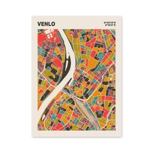 Plattegrond poster Licht Venlo mozaiek stl 07 mockup poster schaduw 06 | Funky Fellow