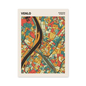 Plattegrond poster Licht Venlo mozaiek stl 08 mockup poster schaduw 06 | Funky Fellow