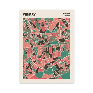 Plattegrond poster Licht Venray mozaiek stl 02 mockup poster schaduw 06 | Funky Fellow