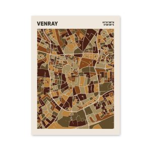Plattegrond poster Licht Venray mozaiek stl 03 mockup poster schaduw 06 | Funky Fellow