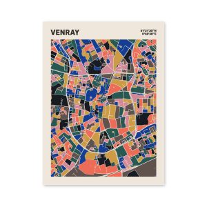 Plattegrond poster Licht Venray mozaiek stl 05 mockup poster schaduw 06 | Funky Fellow