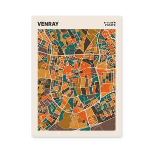 Plattegrond poster Licht Venray mozaiek stl 06 mockup poster schaduw 06 | Funky Fellow