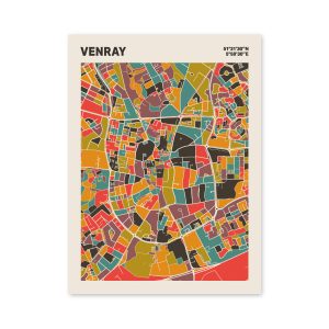 Plattegrond poster Licht Venray mozaiek stl 07 mockup poster schaduw 06 | Funky Fellow