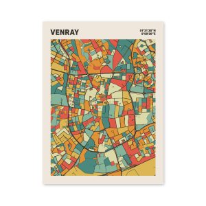 Plattegrond poster Licht Venray mozaiek stl 08 mockup poster schaduw 06 | Funky Fellow