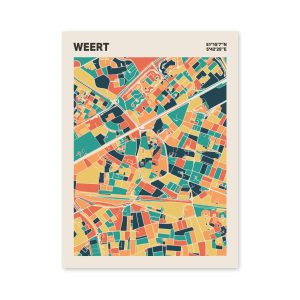 Plattegrond poster Licht Weert mozaiek stl 01 mockup poster schaduw 06 | Funky Fellow