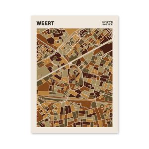 Plattegrond poster Licht Weert mozaiek stl 03 mockup poster schaduw 06 | Funky Fellow