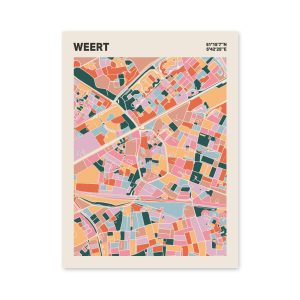 Plattegrond poster Licht Weert mozaiek stl 04 mockup poster schaduw 06 | Funky Fellow