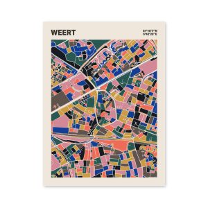 Plattegrond poster Licht Weert mozaiek stl 05 mockup poster schaduw 06 | Funky Fellow