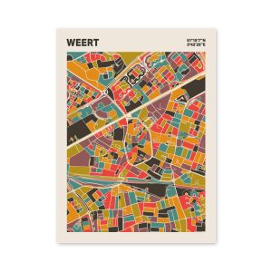 Plattegrond poster Licht Weert mozaiek stl 07 mockup poster schaduw 06 | Funky Fellow
