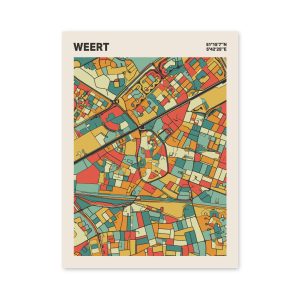Plattegrond poster Licht Weert mozaiek stl 08 mockup poster schaduw 06 | Funky Fellow