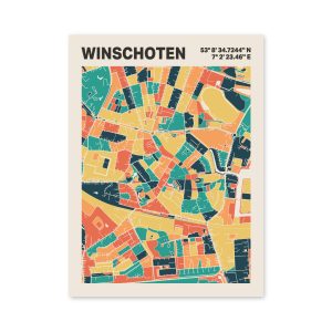 Plattegrond poster Licht Winschoten mozaiek stl 01 3 | Funky Fellow