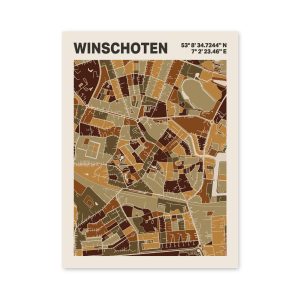Plattegrond poster Licht Winschoten mozaiek stl 03 3 | Funky Fellow