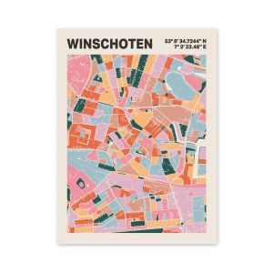 Plattegrond poster Licht Winschoten mozaiek stl 04 3 | Funky Fellow