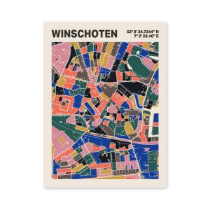 Plattegrond poster Licht Winschoten mozaiek stl 05 3 | Funky Fellow