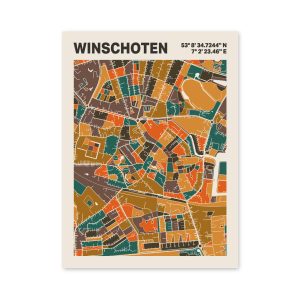 Plattegrond poster Licht Winschoten mozaiek stl 06 3 | Funky Fellow